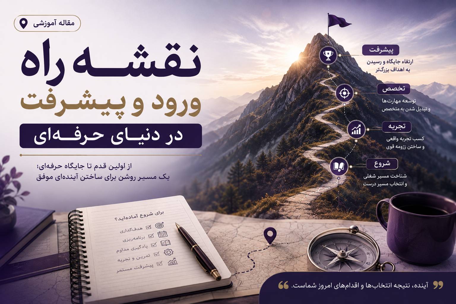 نقشه راه ورود و پیشرفت در دنیای حسابداری
